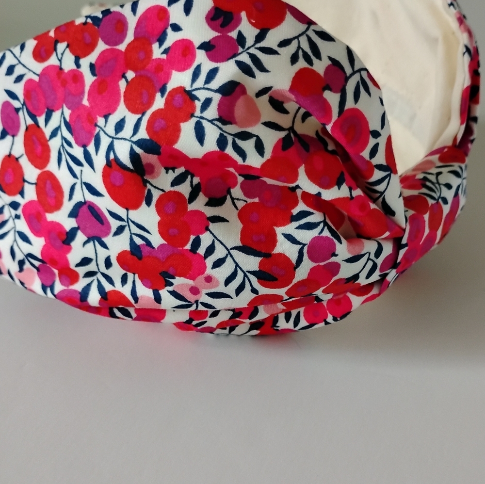 Liberty Art Fabric Tana Lawn Headband Wiltshire Red Blue Berry Classic Bespoke - Picture 8 of 12